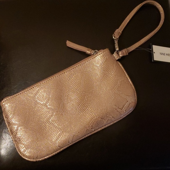 Nine West,  Wristlet Purse, Rose Gold Color - Picture 3 of 6